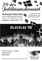 Plakat til NVBBs 20 &aring;rs Jubil&aelig;umskoncert